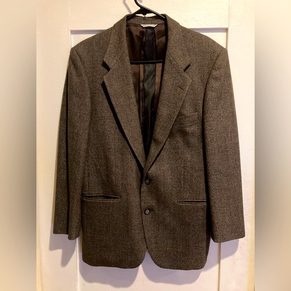 Vintage Women’s Yves Saint Laurent two front button Brown Suit Jacket - Picture 1 of 14